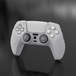 eXtremeRate PlayVital Guardian Edition Coque de protection ergonomique en silicone souple et antidérapante pour manette PS5, pro