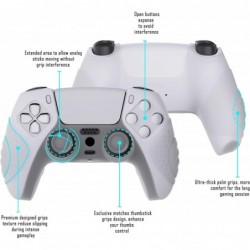 eXtremeRate PlayVital Guardian Edition Coque de protection ergonomique en silicone souple et antidérapante pour manette PS5, pro