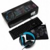 Ensemble clavier, souris, casque et tapis de souris à LED pour jeu, ensemble clavier, souris, casque et tapis de souris à LED ar