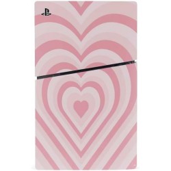 Skinit Decal Gaming Skin Compatible avec la console PS5 Slim Digital Edition - Motif cœur rose