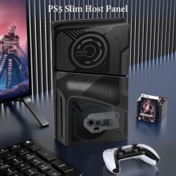 Plaques SIim compatibles avec PS5 Slim Disc et Digital Edition, panneau de peau PS5 Slim 4 en 1 compatible avec la console PS5 S