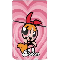 Skinit Decal Gaming Skin Compatible avec la console PS5 Slim Disk - Design de cœurs roses en fleurs Powerpuff Girls de Cartoon N