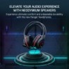 Casque de jeu USB GAMEPOWER Ranger - Son surround virtuel 7.1, casque filaire LED RVB avec pilotes 53 mm, audio spatial 360°, mi