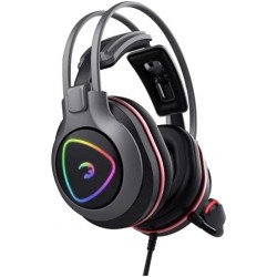 Casque de jeu USB GAMEPOWER Ranger - Son surround virtuel 7.1, casque filaire LED RVB avec pilotes 53 mm, audio spatial 360°, mi