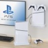 Support PS5 Slim JOYJOM pour support vertical PS5 Slim, kit de montage mural PS5 Slim, support de base PS5 Slim avec lumières LE