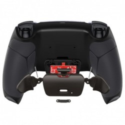 Kit de reprogrammation des boutons en métal noir eXtremeRate (RMB) Ver. RISE pour manette PS5 BDM-030 040 050 avec coque arrière