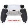 Kit de reprogrammation RISE4 pour manette PS5 BDM-030 040 050 avec poignée caoutchoutée noire, coque arrière blanche redessinée,