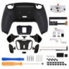 Kit de reprogrammation des boutons en métal noir eXtremeRate (RMB) Version RISE4 pour contrôleur PS5 BDM-010 020 avec coque arri