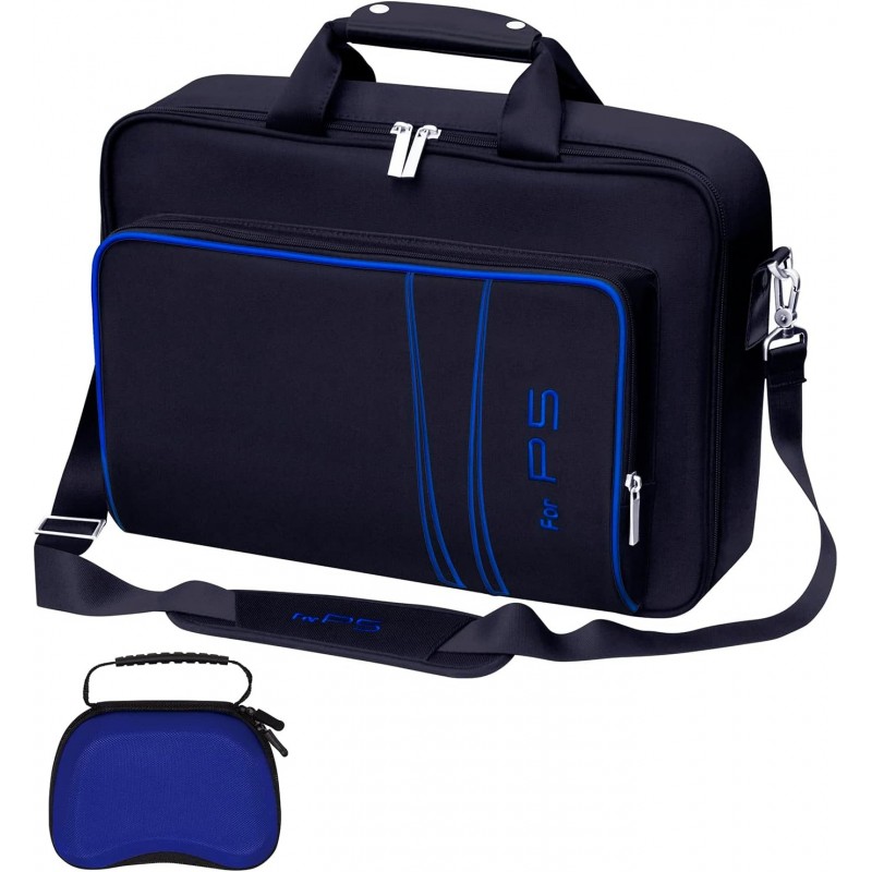 Étui de transport pour console de jeu, compatible avec PS5 ou PS5 Slim, sac de transport de voyage pour contrôleur de jeu et acc