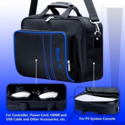 Étui de transport pour console de jeu, compatible avec PS5 ou PS5 Slim, sac de transport de voyage pour contrôleur de jeu et acc