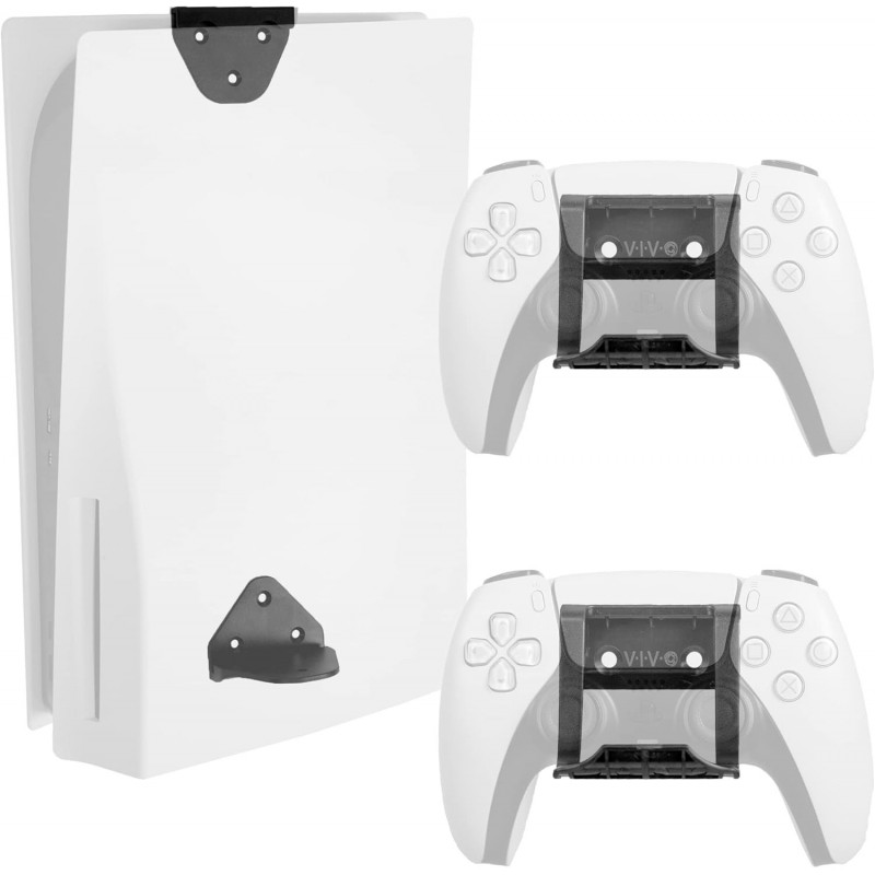 Support de montage mural et sous bureau 2 en 1 VIVO conçu pour la console de jeu PS5, PlayStation 5 Standard et Digital Edition,