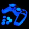 Coque de protection en silicone antidérapant et épais pour manette PS5 qui brille dans le noir, compatible avec la manette PS5, 