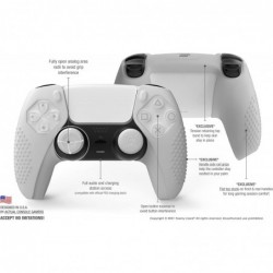 Skin Foamy Lizard SensePro pour manette PS5 | Compatible avec station d'accueil, coque en gel de silicone souple et antidérapant