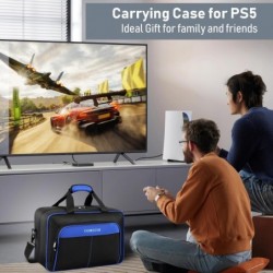 COMECOI Housse de transport pour PS5, Housse de voyage pour PS 5, Sac de rangement de protection de grande capacité compatible a