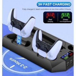 Support PS5 avec station de refroidissement Station de charge pour contrôleur PS5 pour Playstation 5 PS5 Console Edition, access