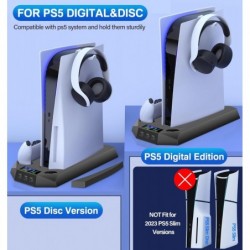 Support PS5 avec station de refroidissement Station de charge pour contrôleur PS5 pour Playstation 5 PS5 Console Edition, access