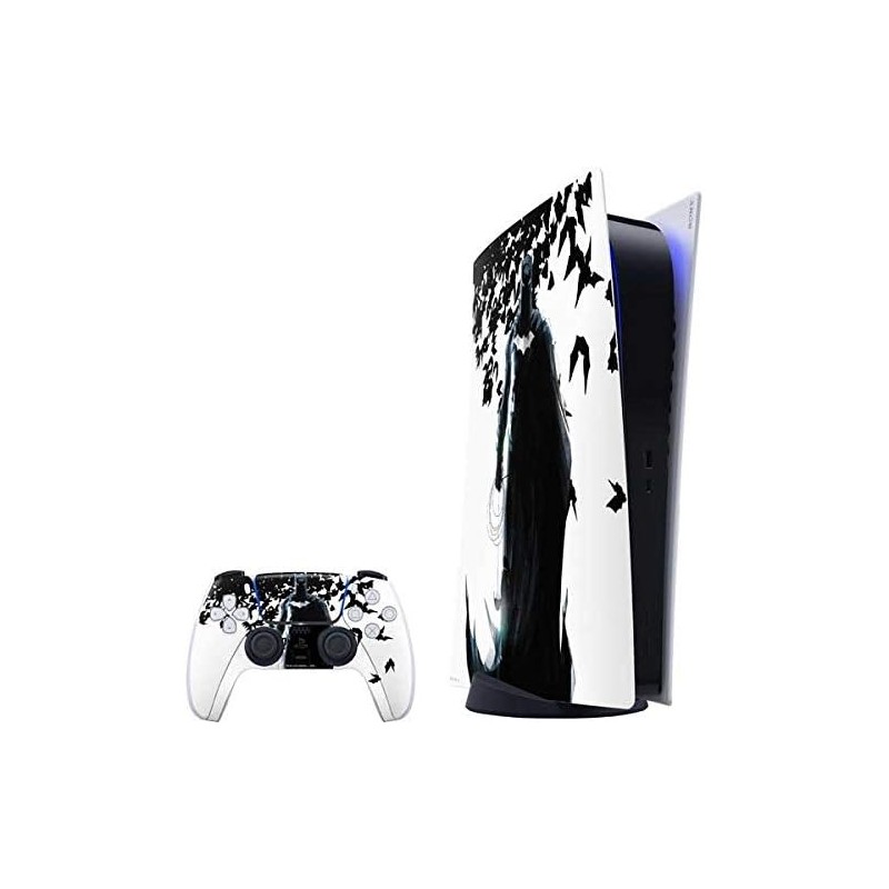 Skinit Decal Gaming Skin Compatible avec la console PS5 Digital Edition + contrôleur - Design Batman et Bats sous licence offici