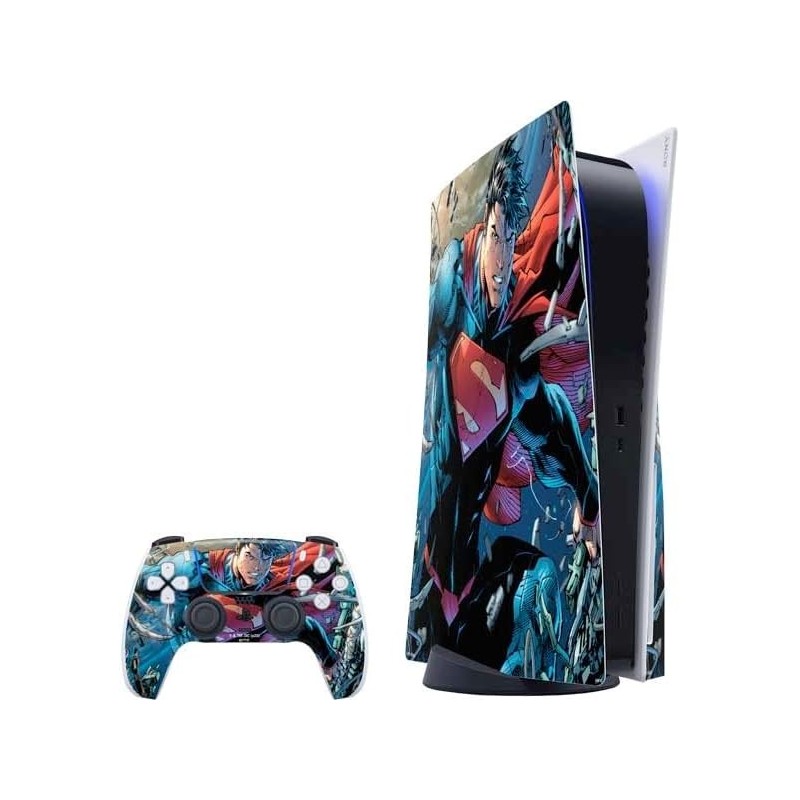 Skinit Decal Gaming Skin Compatible avec PS5 Bundle - Design de couverture original DC Comics Superman Unchained #1 sous licence