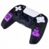 YoRHa Silicone Rubber Back Dots Carving Customization Skin Cover pour manette PS5 x 1 (BH Purple) avec poignées Pro Thumb x 10