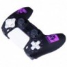 YoRHa Silicone Rubber Back Dots Carving Customization Skin Cover pour manette PS5 x 1 (BH Purple) avec poignées Pro Thumb x 10