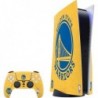 Skinit Decal Gaming Skin Compatible avec le pack PS5 - Design vieilli des Golden State Warriors de la NBA sous licence officiell