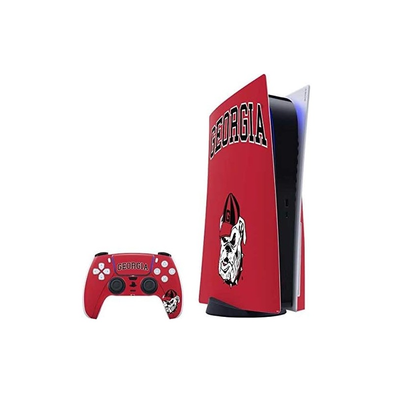 Skinit Decal Gaming Skin Compatible avec le pack PS5 - Conception du logo des Bulldogs de l'Université de Géorgie sous licence o