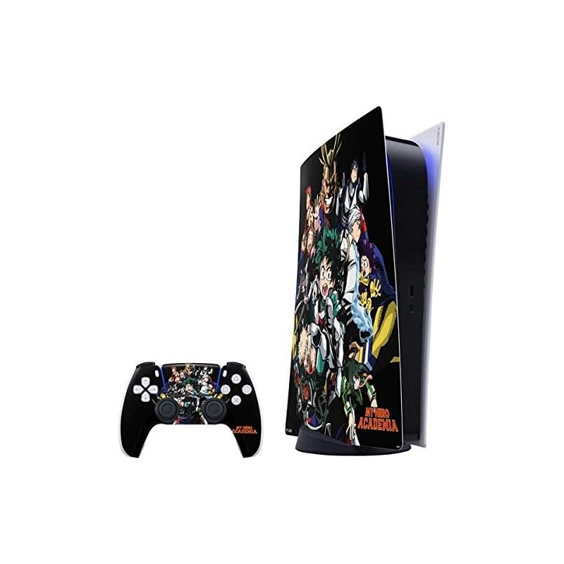 Skinit Decal Gaming Skin Compatible avec la console PS5 Digital Edition + contrôleur - Conception d'affiche principale My Hero A