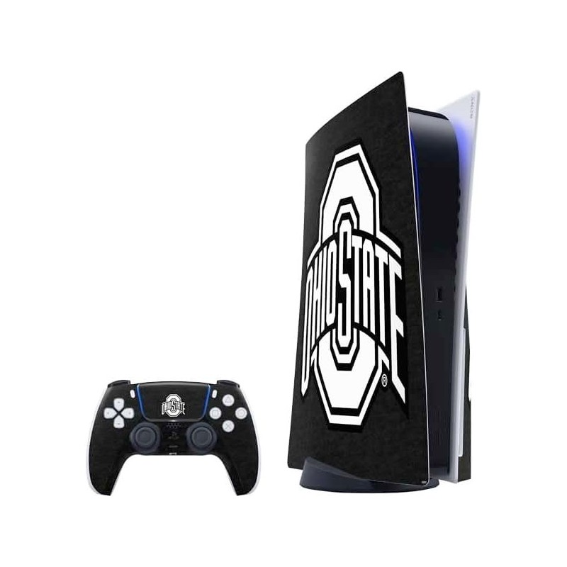 Skinit Decal Gaming Skin Compatible avec PS5 Bundle - Design noir OSU de l'Université d'État de l'Ohio sous licence officielle