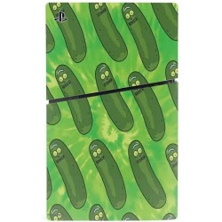 Skinit Decal Gaming Skin Compatible avec PS5 Slim Digital Edition Bundle - Motif Rick et Morty Pickle Rick sous licence officiel