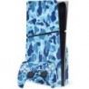 Skinit Decal Gaming Skin Compatible avec PS5 Slim Disk Bundle - Motif camouflage urbain bleu clair