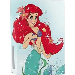 Skinit Decal Gaming Skin Compatible avec le pack PS5 - Design artistique scintillant Ariel La Petite Sirène de Disney sous licen