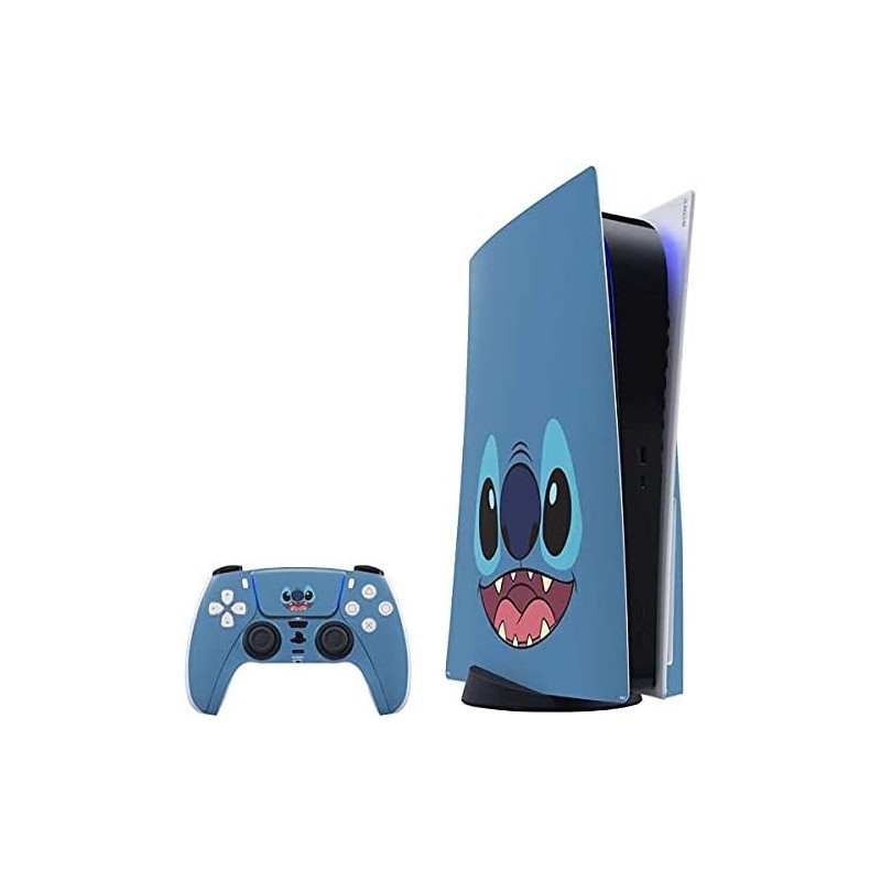 Skinit Decal Gaming Skin Compatible avec le pack PS5 - Design fermé Disney Lilo et Stitch sous licence officielle