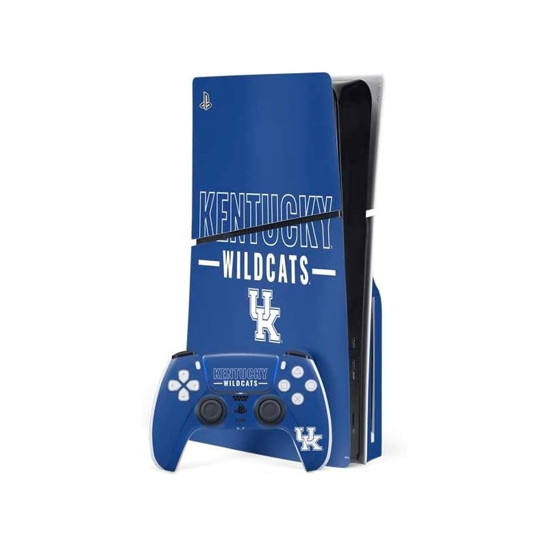 Skinit Decal Gaming Skin Compatible avec PS5 Slim Disk Bundle - Design Wildcats de l'Université du Kentucky sous licence officie