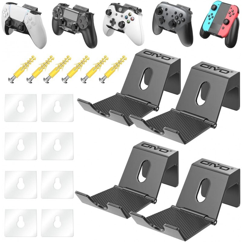 Support mural pour manette OIVO pour manette PS3/PS4/PS5/Xbox 360/Xbox One/S/X/Elite/Series S/Series X, manette Pro, support mur