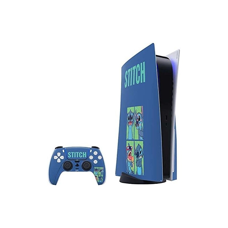 Skinit Decal Gaming Skin Compatible avec PS5 Bundle - Design d'humeurs de personnalités Disney Lilo et Stitch sous licence offic