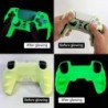 Coque de protection en silicone clouté épais et antidérapant pour manette sans fil PS5 avec 8 capuchons de poignées de pouce et 