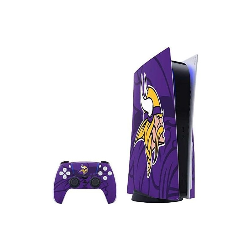 Skinit Decal Gaming Skin compatible avec la console et le contrôleur PS5 - Design double vision sous licence officielle NFL Minn