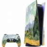 Skinit Decal Gaming Skin Compatible avec PS5 Bundle - Licence officielle Van Gogh - Champ de blé avec cyprès par Van Gogh Design