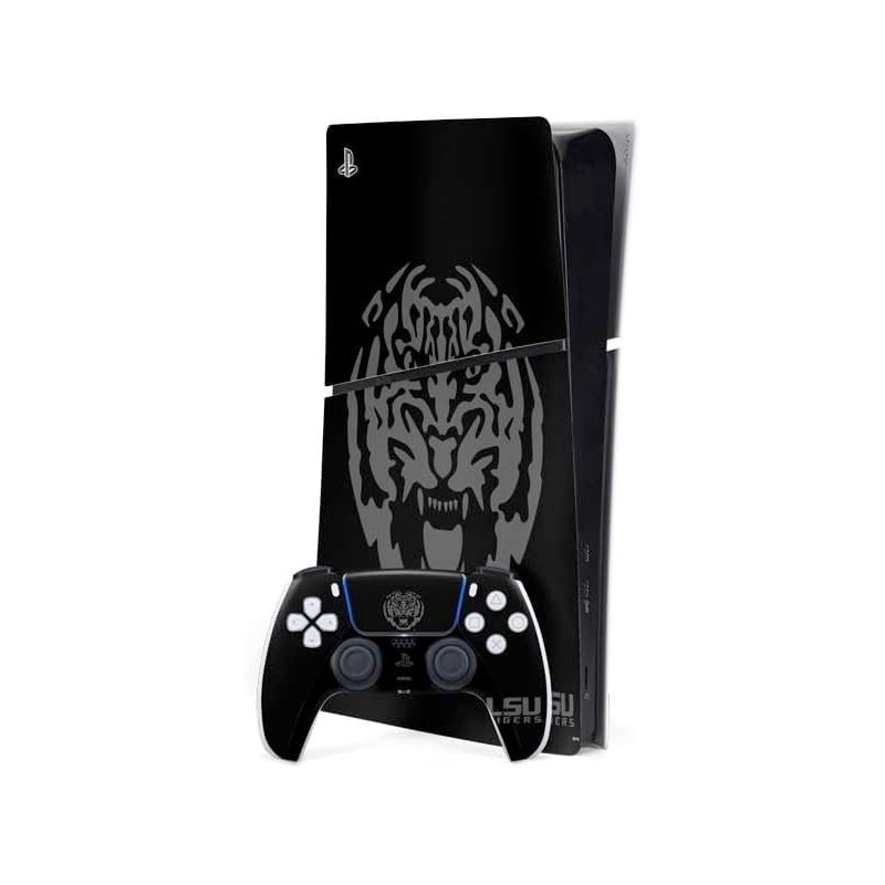 Skinit Decal Gaming Skin Compatible avec PS5 Slim Digital Edition Bundle - Design LSU Geaux Tigers sous licence officielle