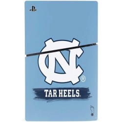 Skinit Decal Gaming Skin Compatible avec PS5 Slim Disk Bundle - Design Tar Heels de l'Université de Caroline du Nord sous licenc