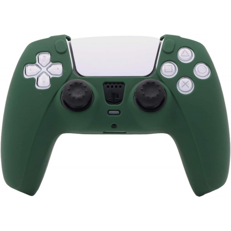 Accessoires PS5, Skin pour manette PS5, Housse en silicone pour manette PS5 Vert