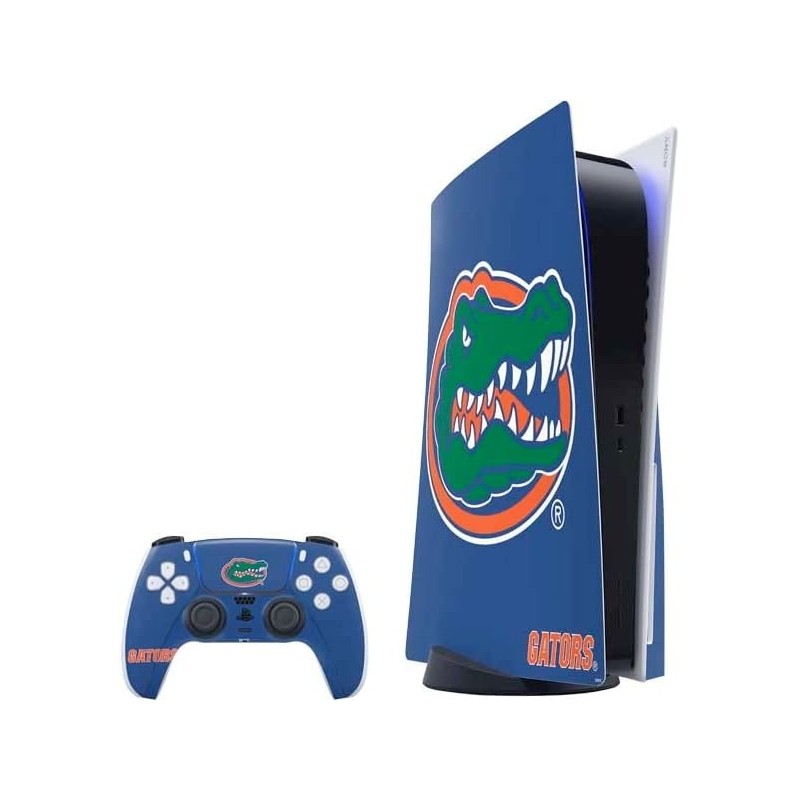 Skinit Decal Gaming Skin Compatible avec le pack PS5 - Design bleu de la mascotte des Gators de l'Université de Floride sous lic