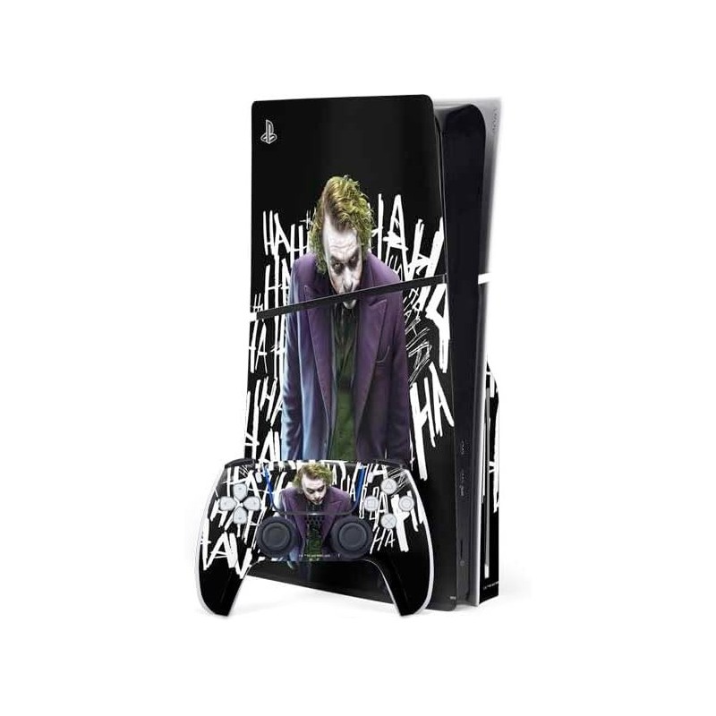 Skinit Decal Gaming Skin Compatible avec PS5 Slim Disk Bundle - Design Joker The Dark Knight sous licence officielle