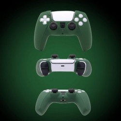 Accessoires PS5, Skin pour manette PS5, Housse en silicone pour manette PS5 Vert