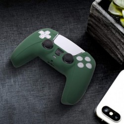 Accessoires PS5, Skin pour manette PS5, Housse en silicone pour manette PS5 Vert