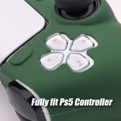 Accessoires PS5, Skin pour manette PS5, Housse en silicone pour manette PS5 Vert