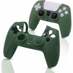 Accessoires PS5, Skin pour manette PS5, Housse en silicone pour manette PS5 Vert