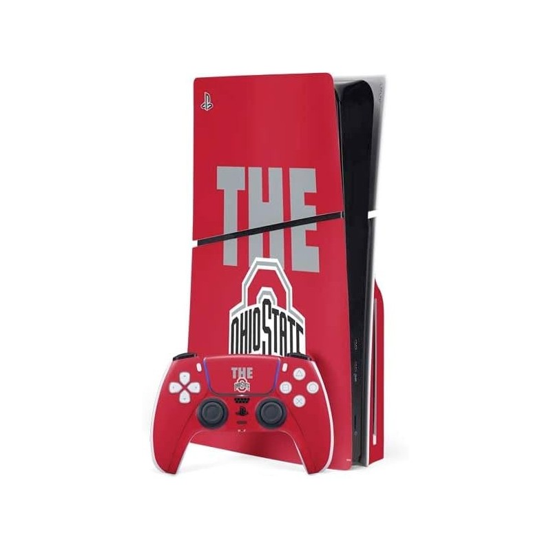 Skinit Decal Gaming Skin Compatible avec PS5 Slim Disk Bundle - Licence officielle Ohio State University The Ohio State Buckeyes