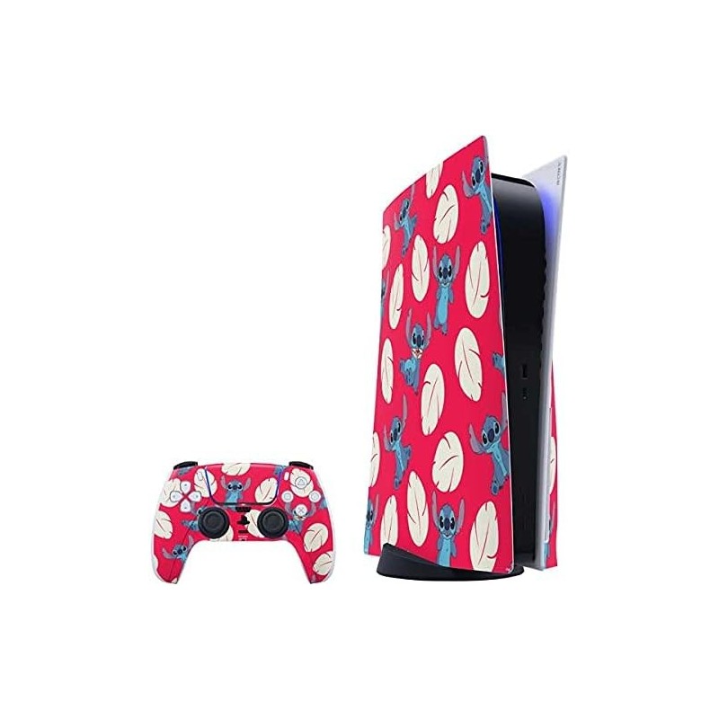 Skinit Decal Gaming Skin Compatible avec le pack PS5 - Motif de personnage Disney Lilo et Stitch sous licence officielle