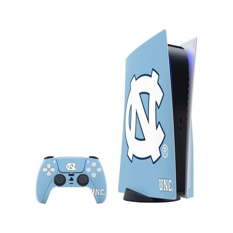 Skinit Decal Gaming Skin Compatible avec le pack PS5 - Design sous licence officielle de l'Université de Caroline du Nord UNC